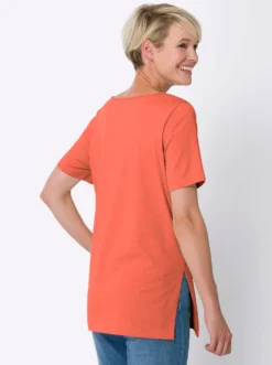 Longshirt mit hohen Seitenschlitzen