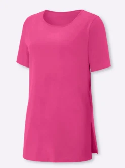 Longshirt mit hohen Seitenschlitzen