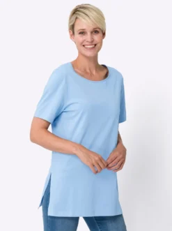Longshirt mit hohen Seitenschlitzen