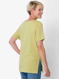 Longshirt mit hohen Seitenschlitzen