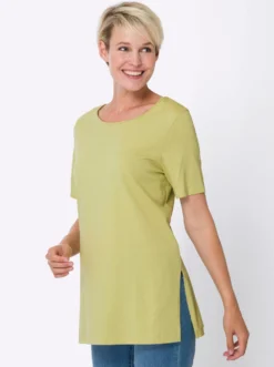 Longshirt mit hohen Seitenschlitzen