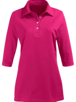 Longshirt mit kurzer Knopfleiste
