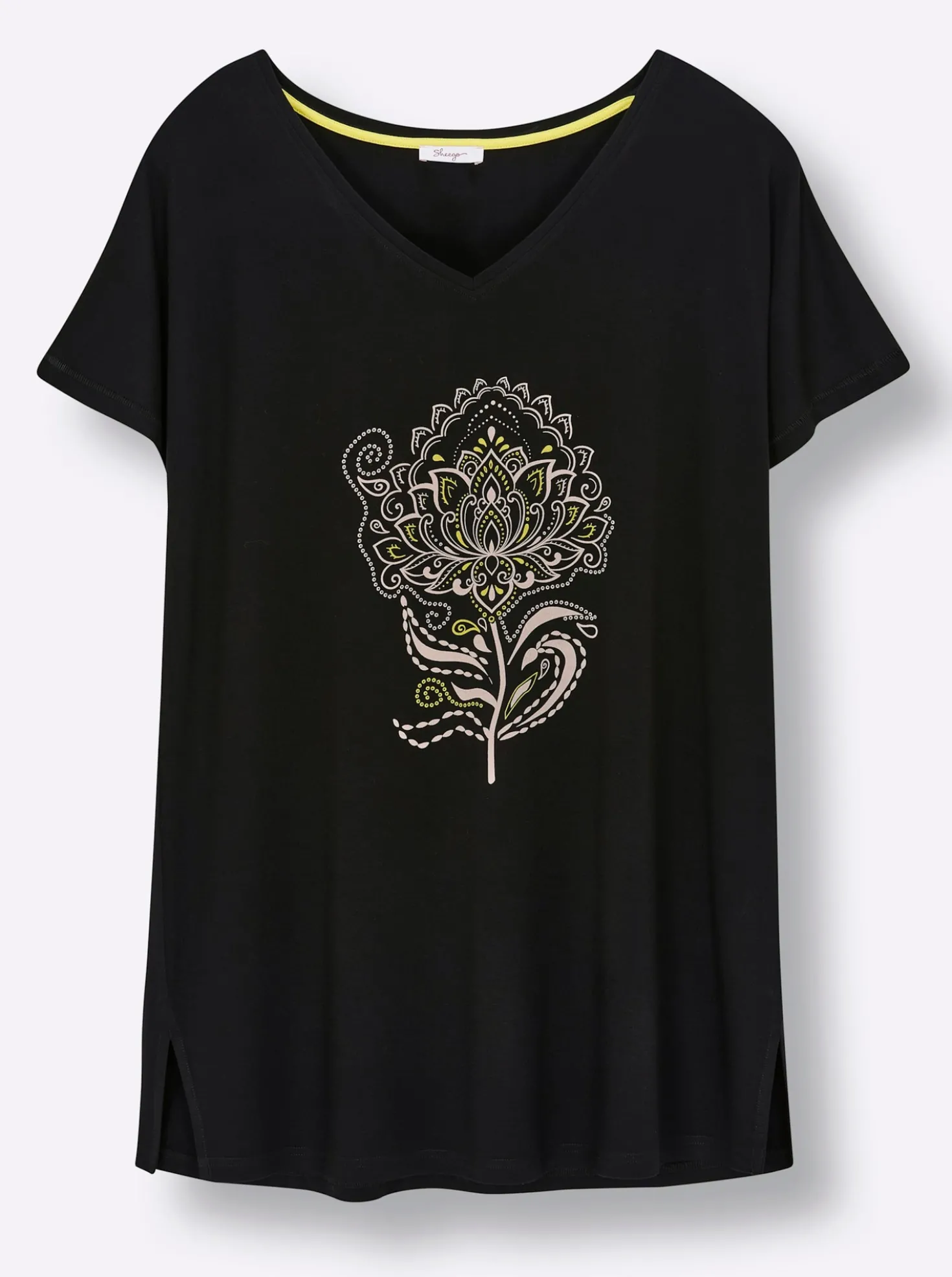 Longshirt mit Ornament-Print
