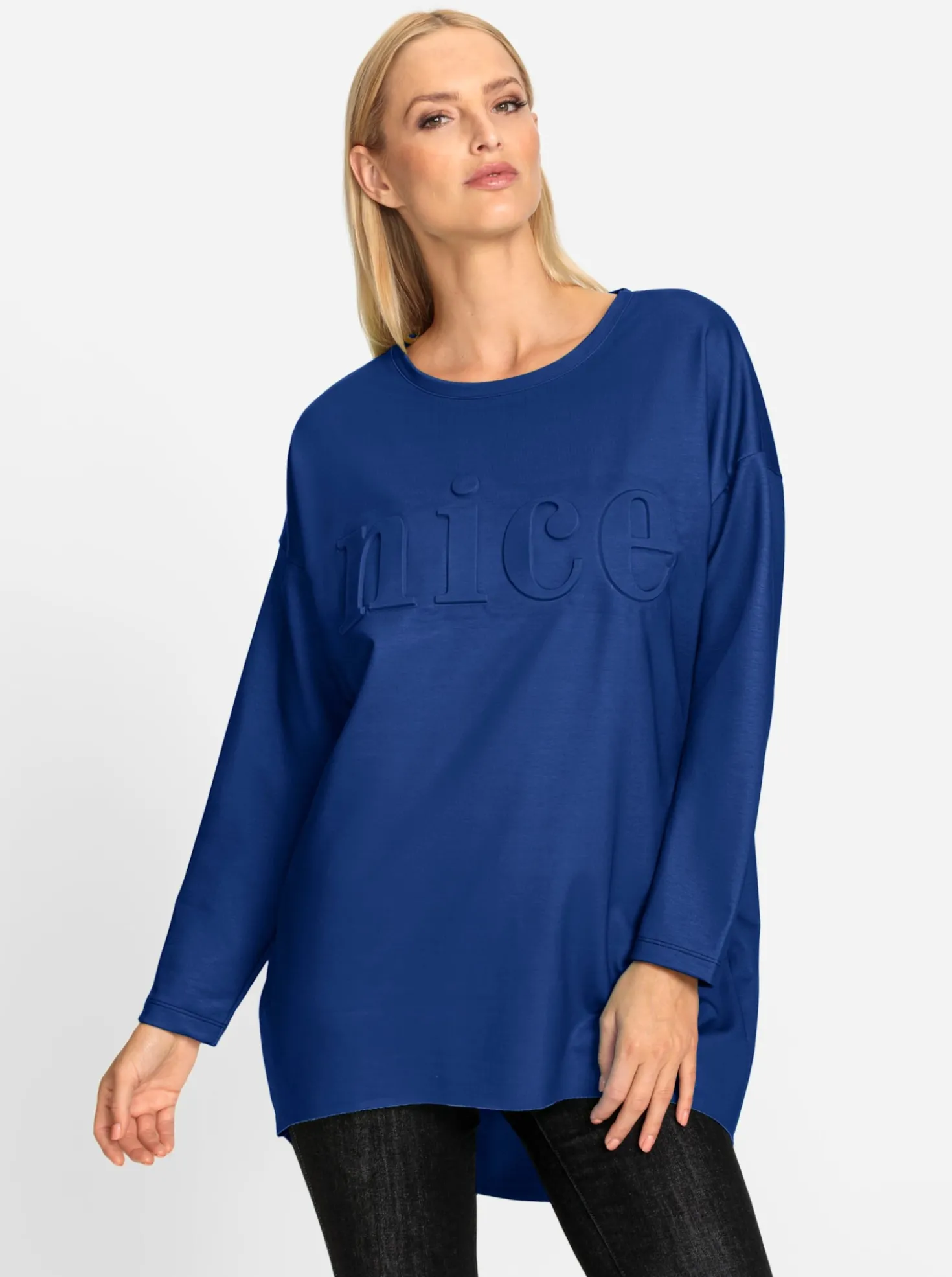 Longshirt mit Prägung