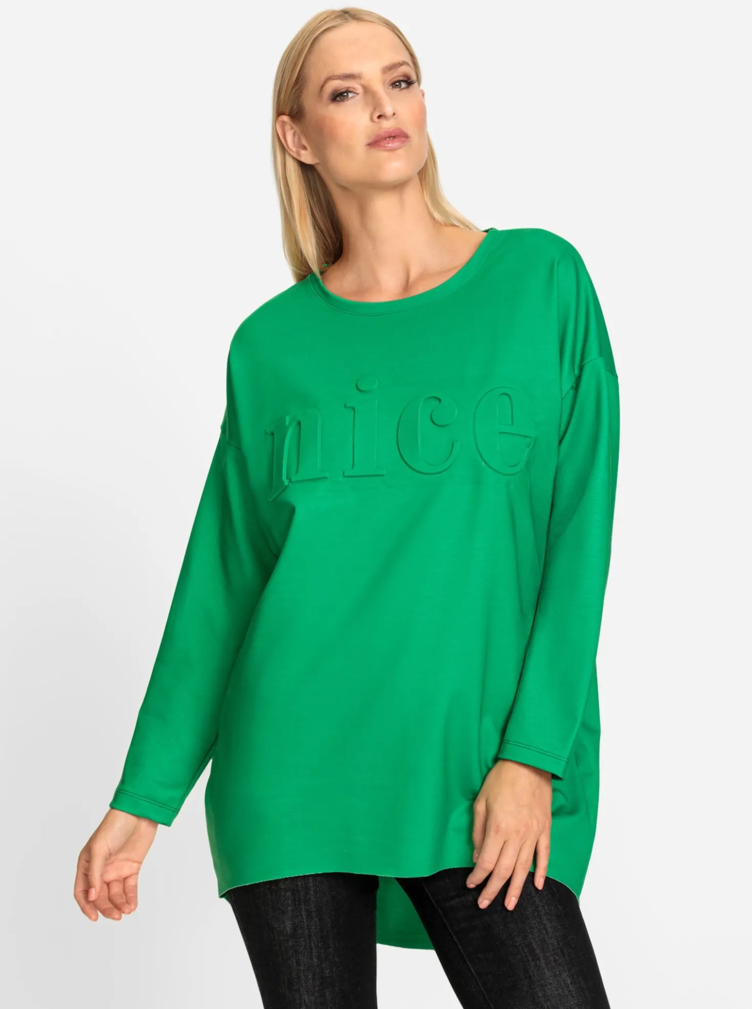 Longshirt mit Prägung