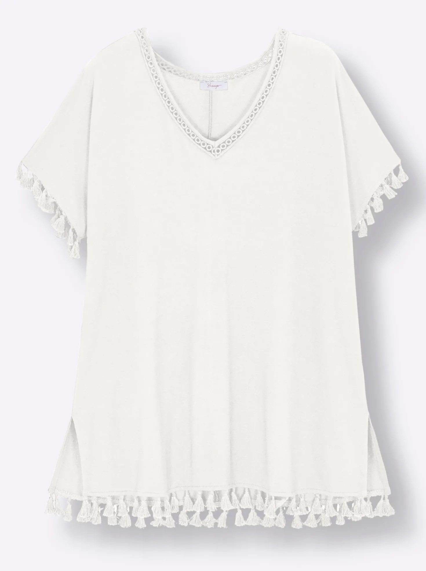 Longshirt mit Quasten
