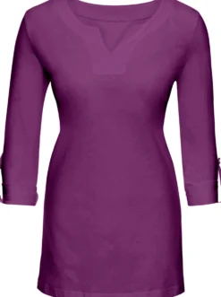 Longshirt mit Ärmeln zum Krempeln