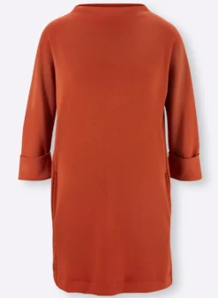Longshirt mit seitlichen Taschen