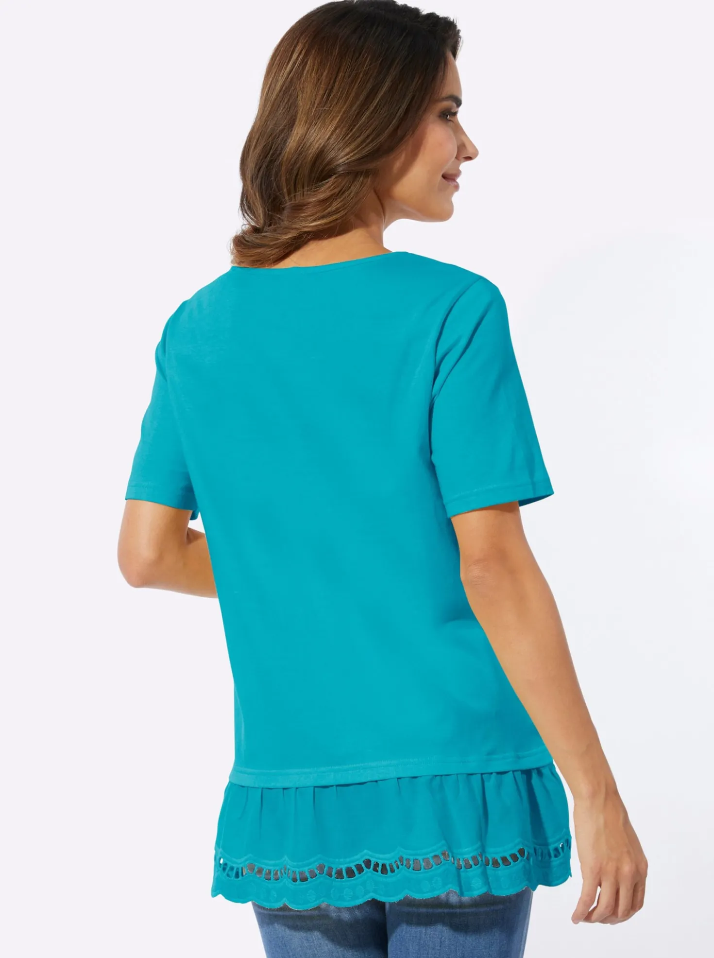 Longshirt mit Spitze