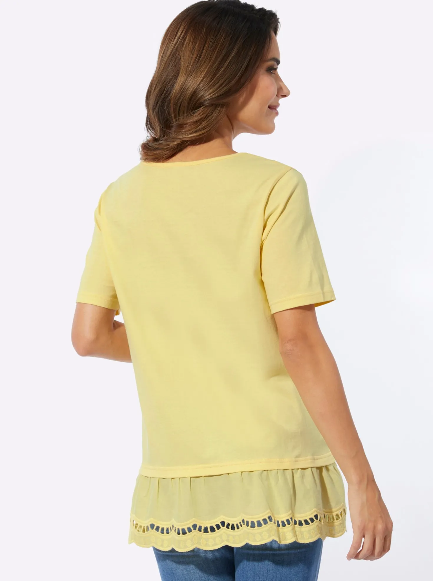 Longshirt mit Spitze