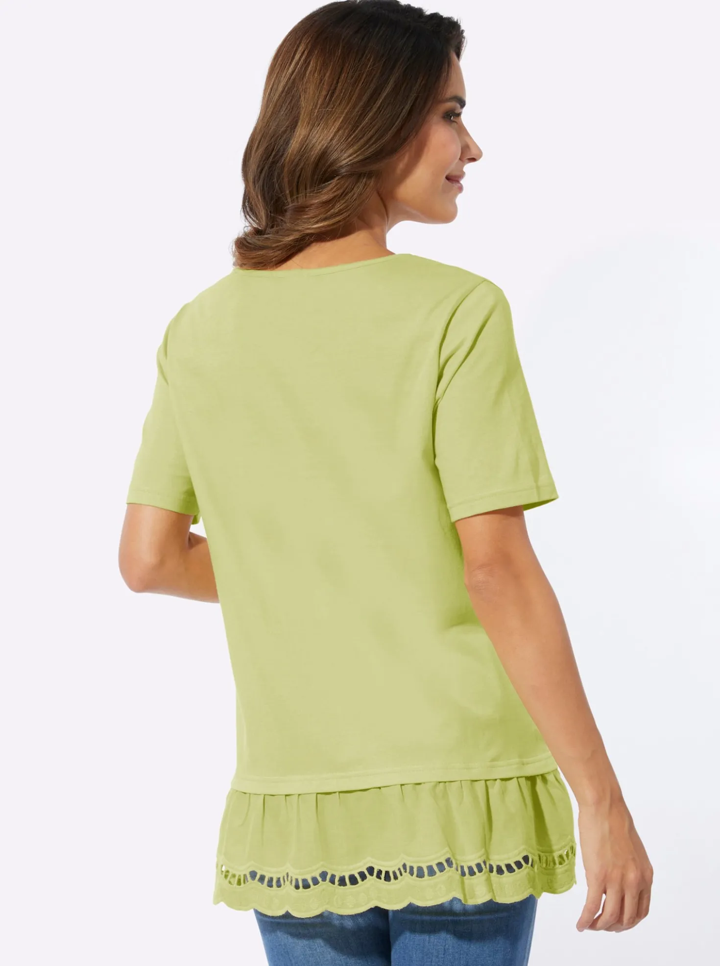 Longshirt mit Spitze