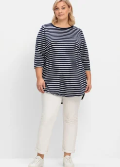 Longshirt mit Streifen