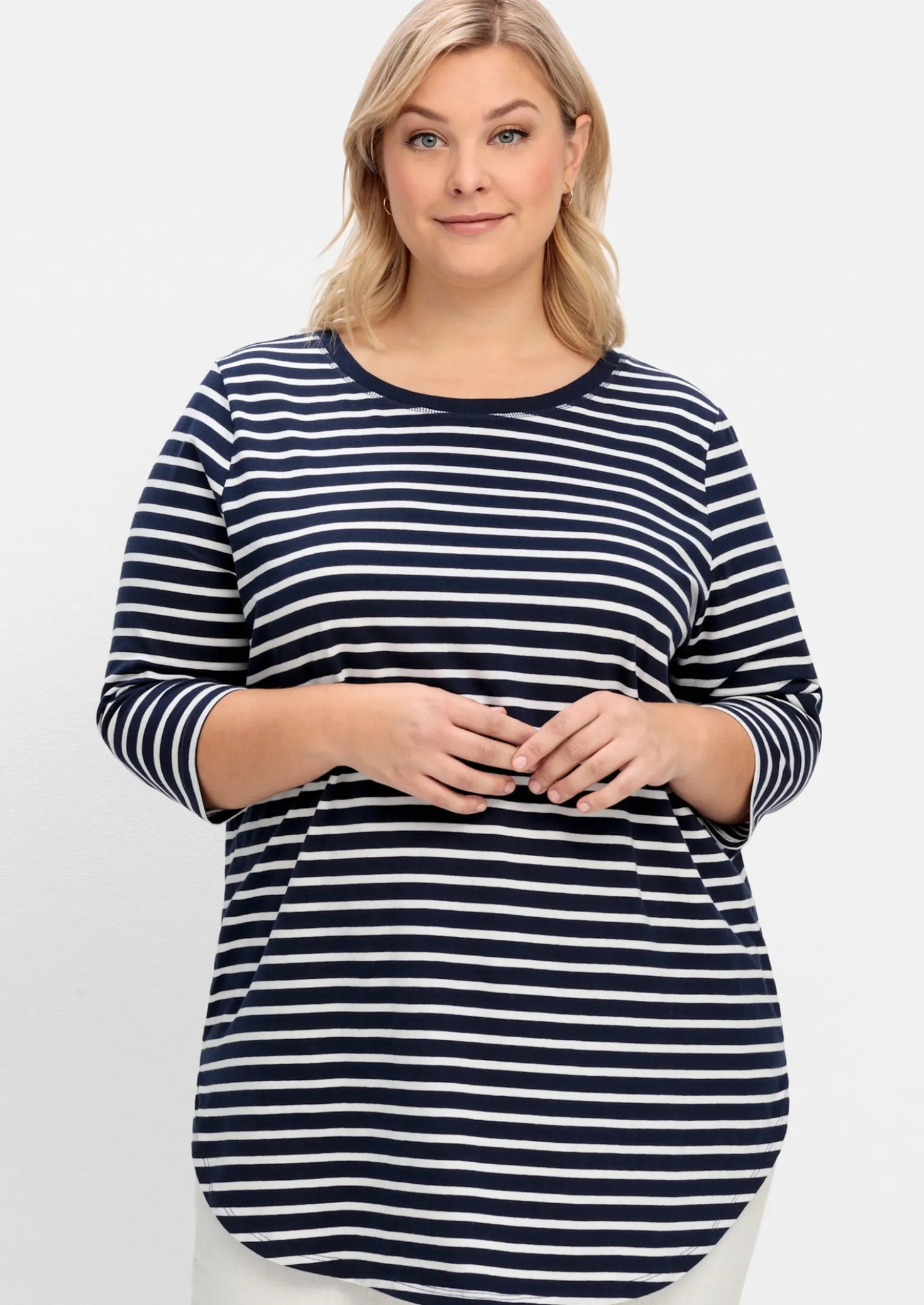 Longshirt mit Streifen