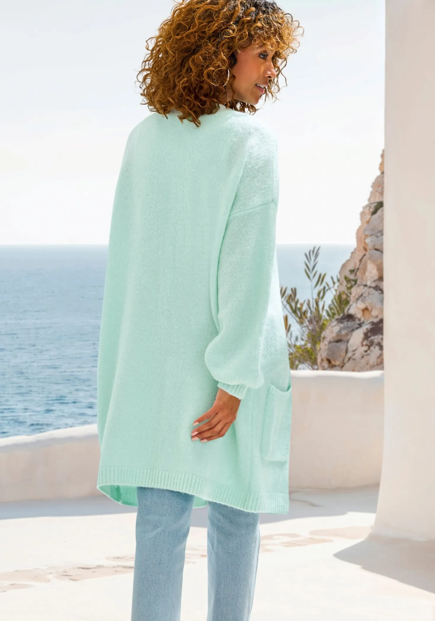 Longstrickjacke