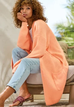 Longstrickjacke