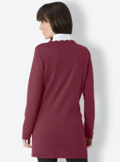 Longstrickjacke in Merino-Seiden-Mischung