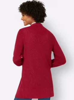 Longstrickjacke in passformgerechter Verarbeitung