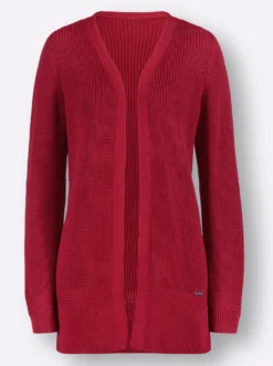 Longstrickjacke in passformgerechter Verarbeitung