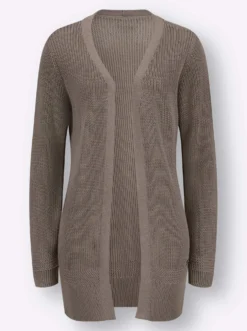 Longstrickjacke in passformgerechter Verarbeitung