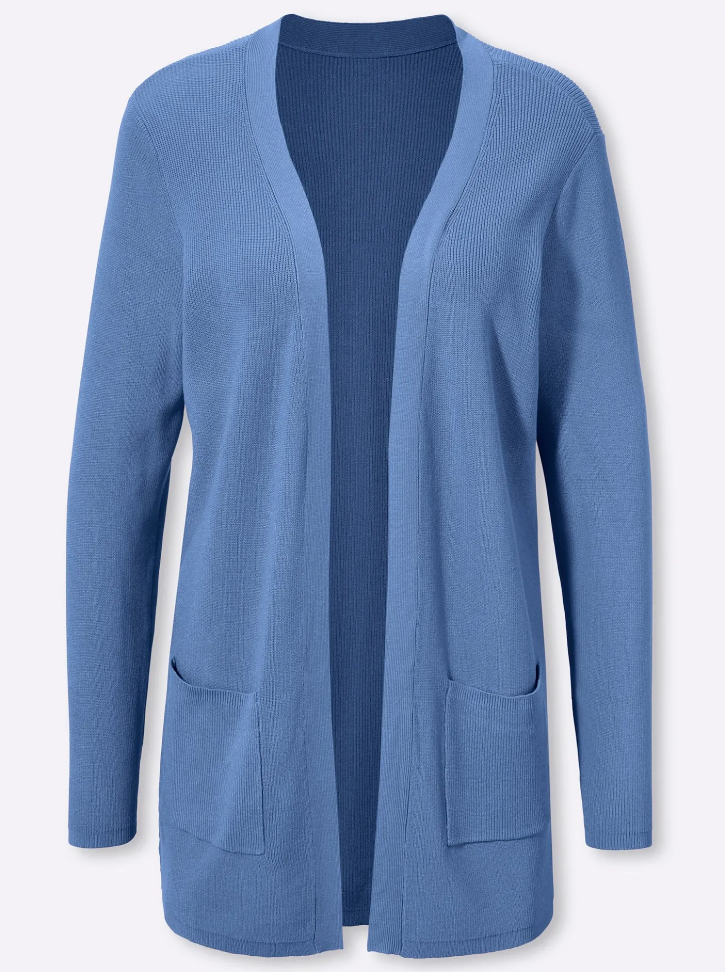 Longstrickjacke in Viskose-Qualität