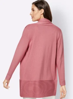 Longstrickjacke mit Schalkragen