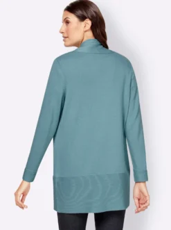 Longstrickjacke mit Schalkragen