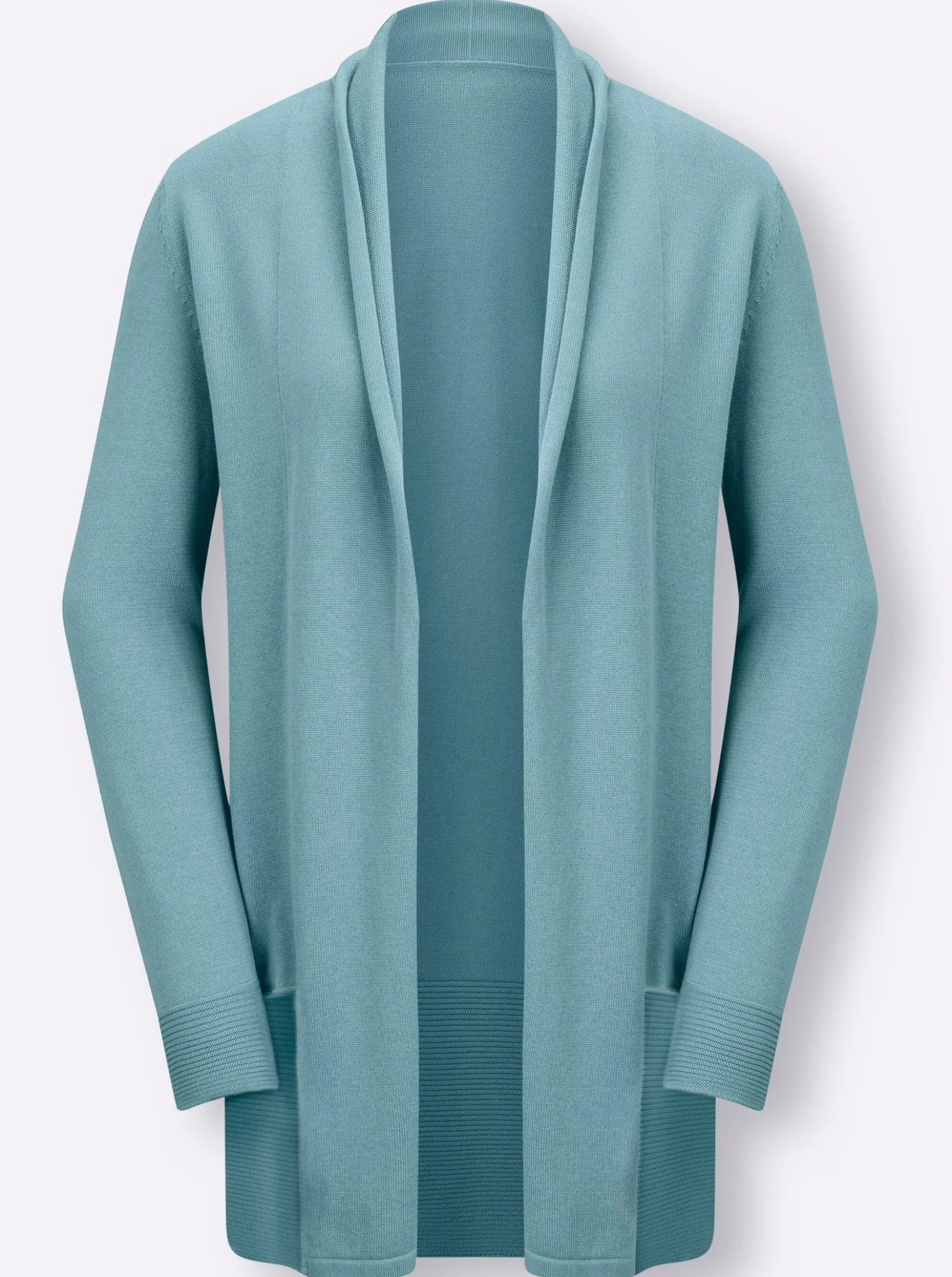 Longstrickjacke mit Schalkragen