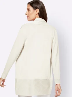 Longstrickjacke mit Schalkragen