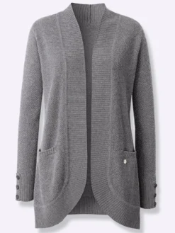 Longstrickjacke verschlusslose Form