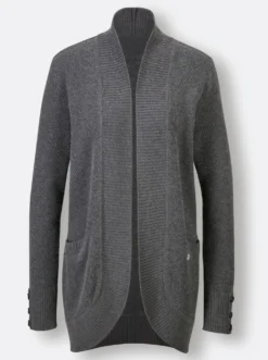 Longstrickjacke verschlusslose Form