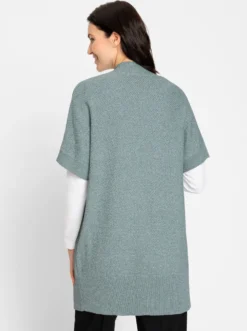 Longstrickjacke , verschlusslos