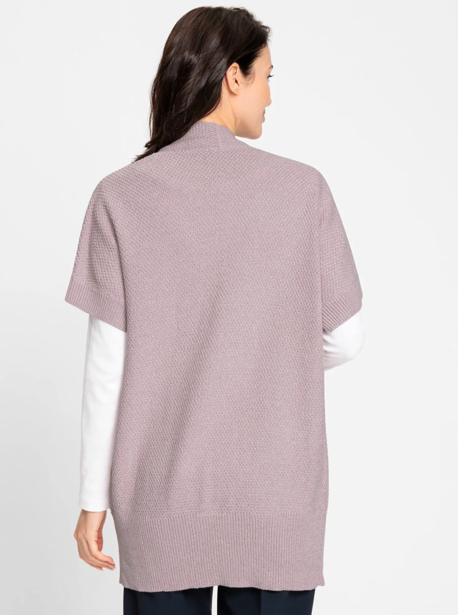 Longstrickjacke , verschlusslos