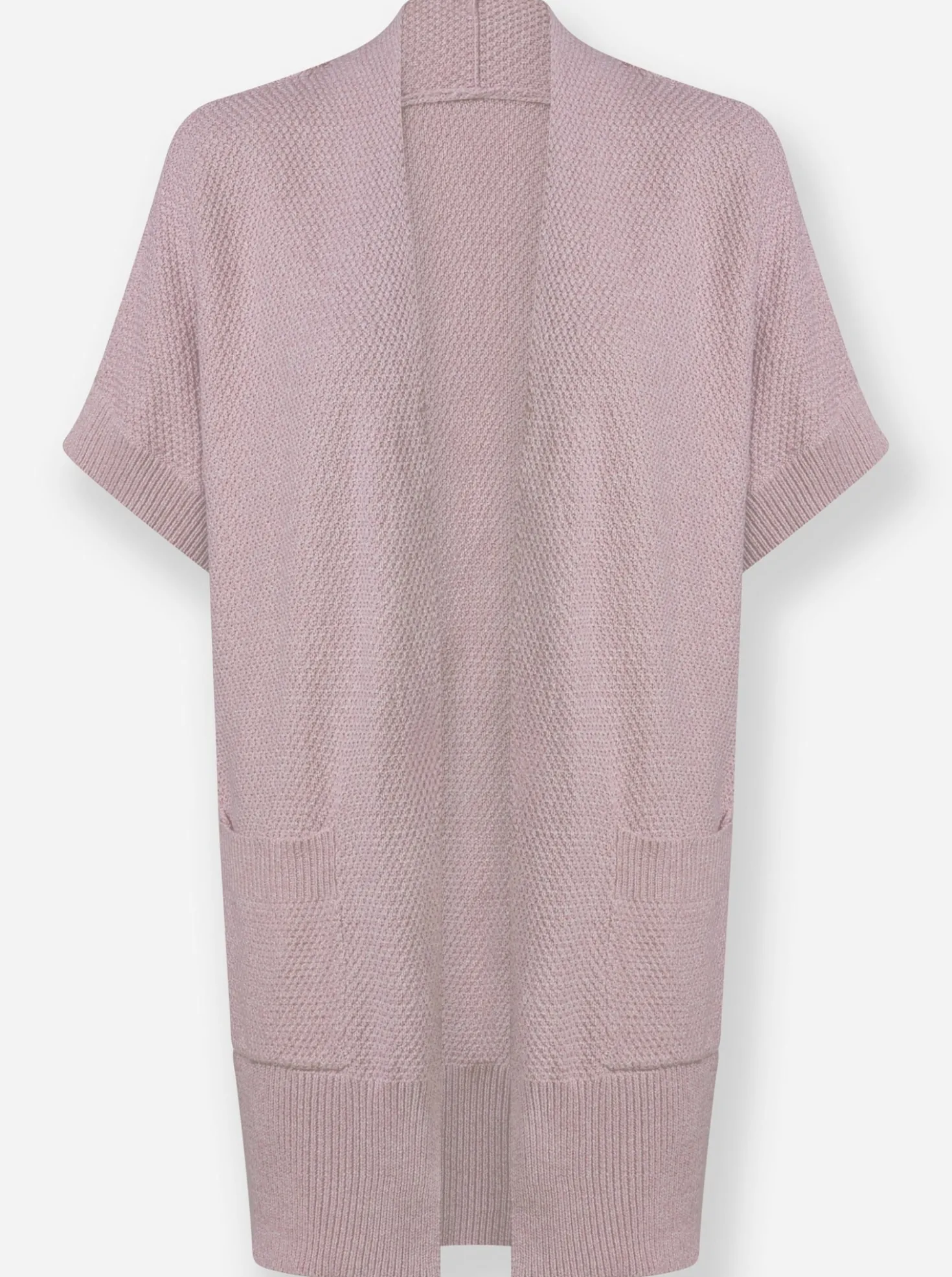 Longstrickjacke , verschlusslos