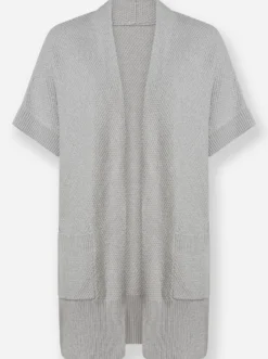 Longstrickjacke , verschlusslos