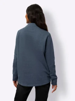 Longsweatshirt mit asymmetrischem Kragen