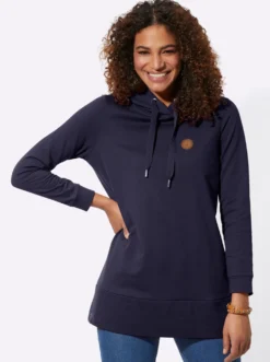 Longsweatshirt mit Kapuze