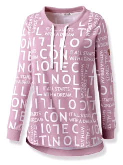 Longsweatshirt mit Lettering-Druck