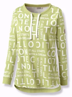 Longsweatshirt mit Lettering-Druck