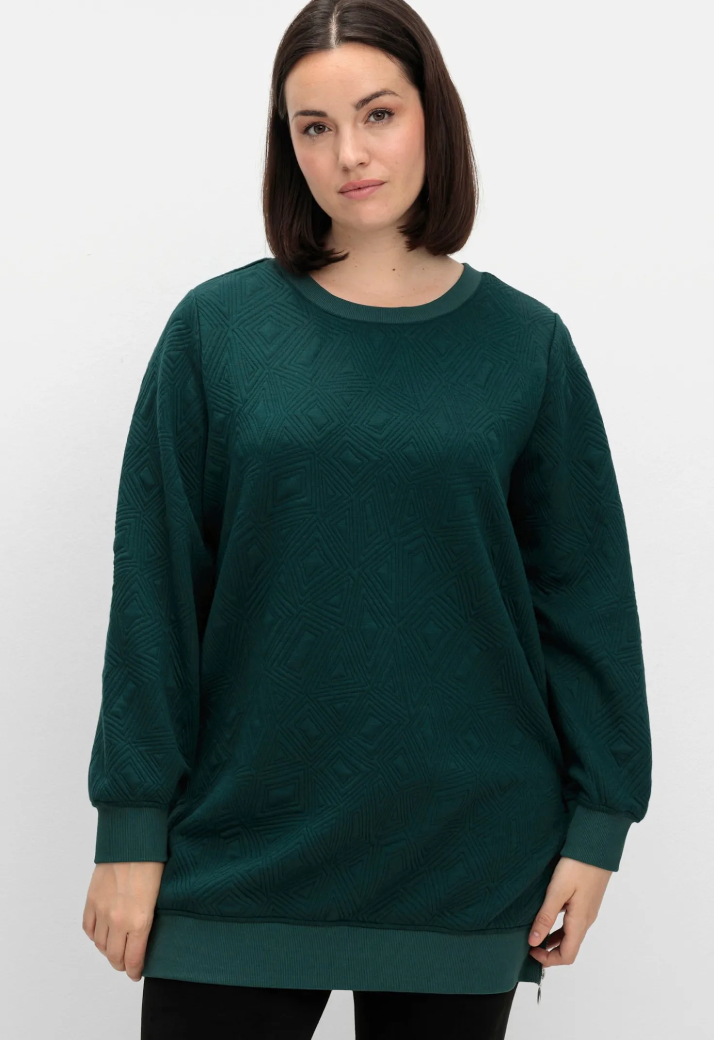 Longsweatshirt mit Stepp-Muster