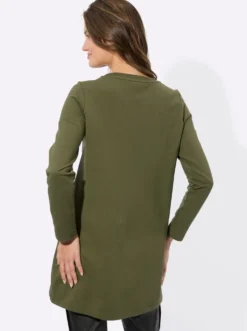 Longsweatshirt mit Zierreißverschluss