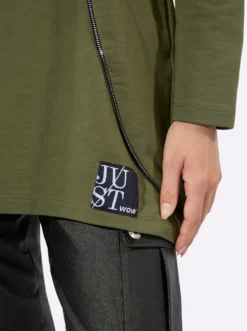Longsweatshirt mit Zierreißverschluss