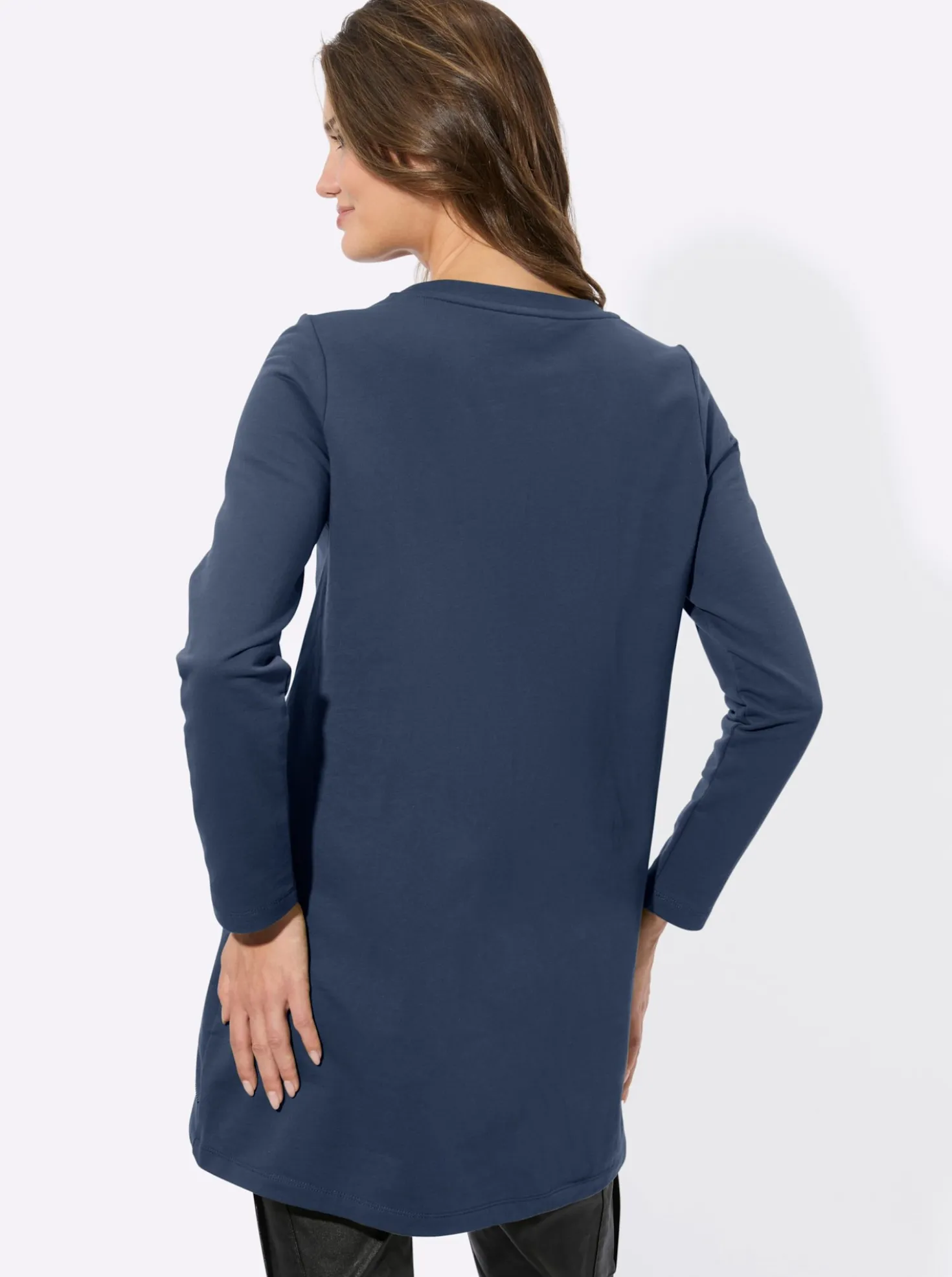 Longsweatshirt mit Zierreißverschluss