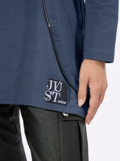 Longsweatshirt mit Zierreißverschluss