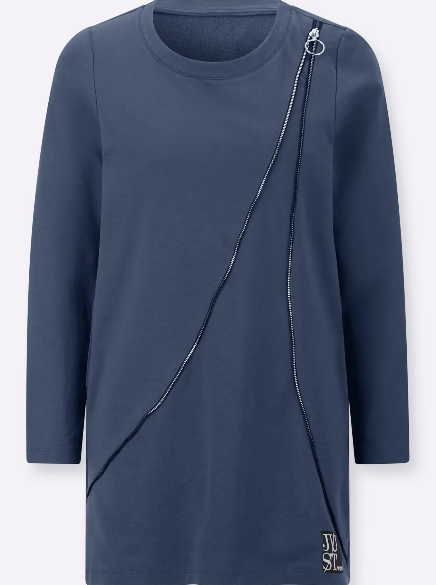 Longsweatshirt mit Zierreißverschluss