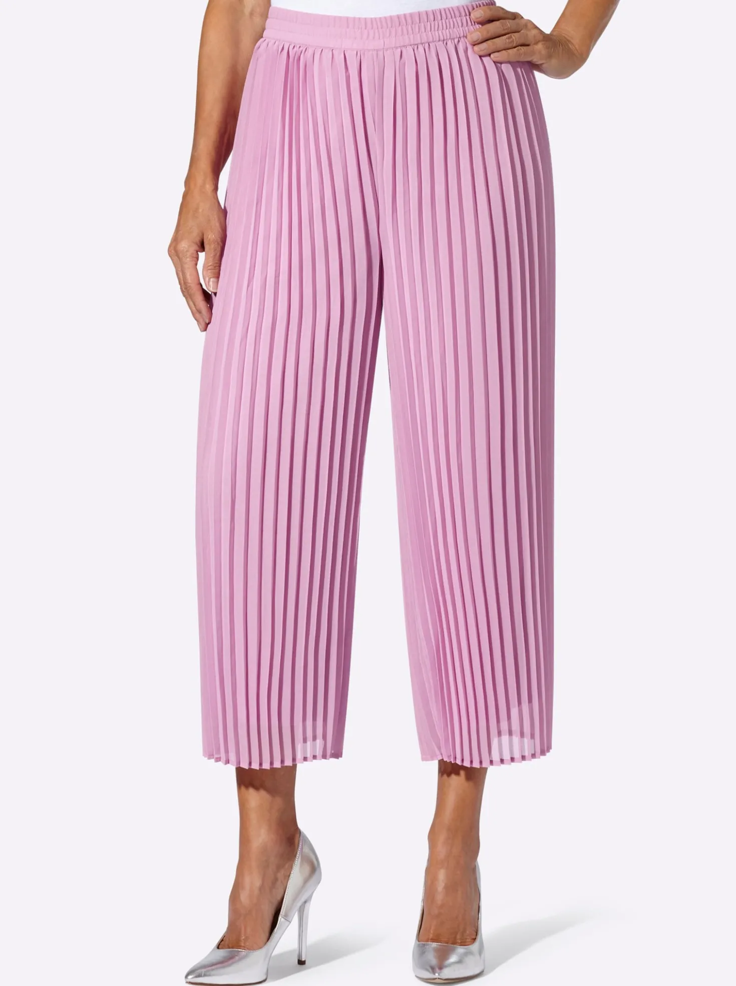 Marlene-Hose in Plissee-Qualität