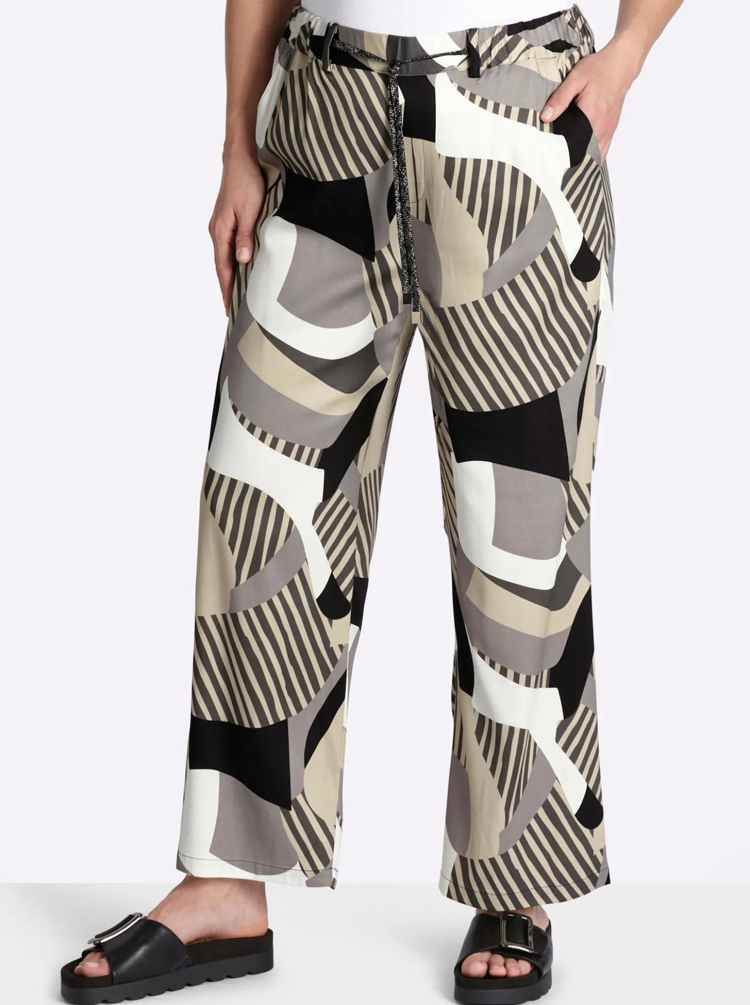 Marlene-Hose mit Grafikprint