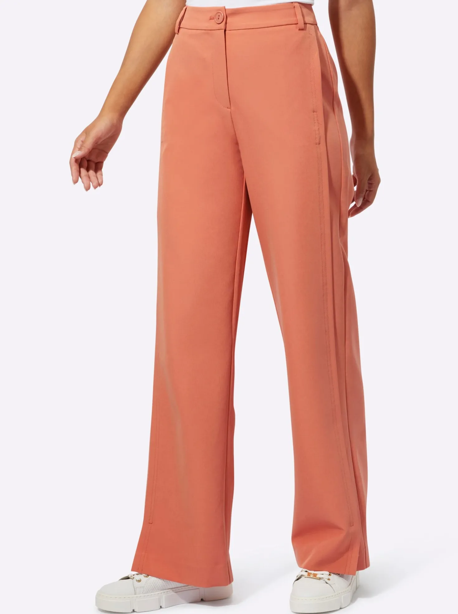 Marlene-Hose mit Schlitz am Saum