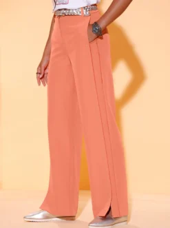 Marlene-Hose mit Schlitz am Saum