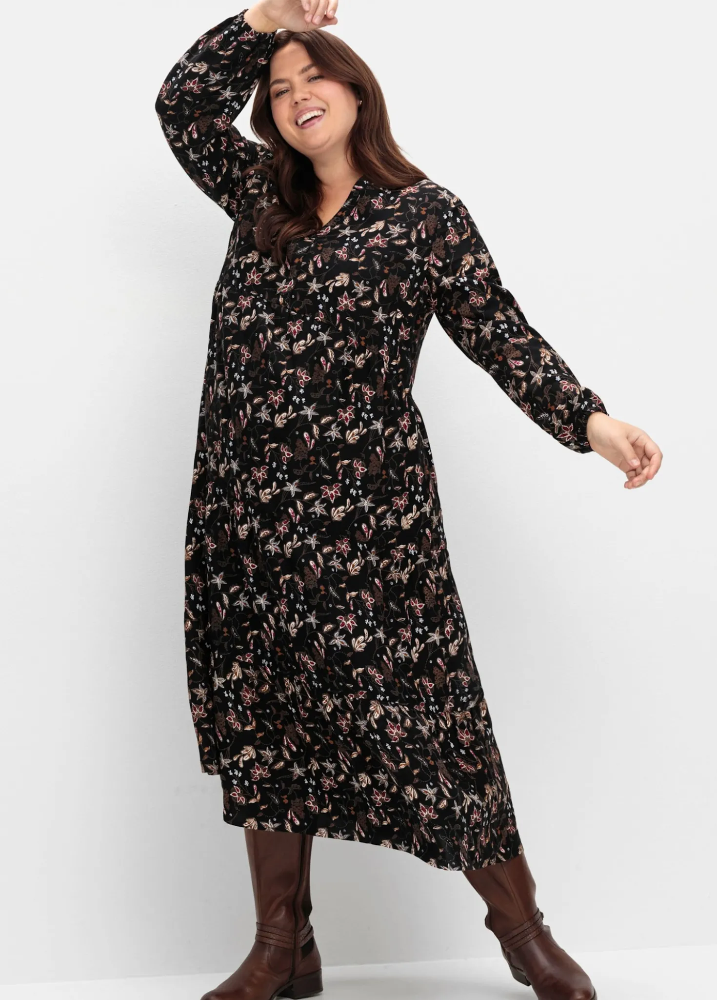 Maxikleid mit Alloverprint