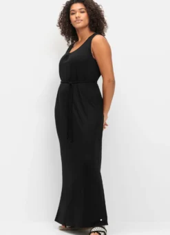 Maxikleid mit Bindegürtel